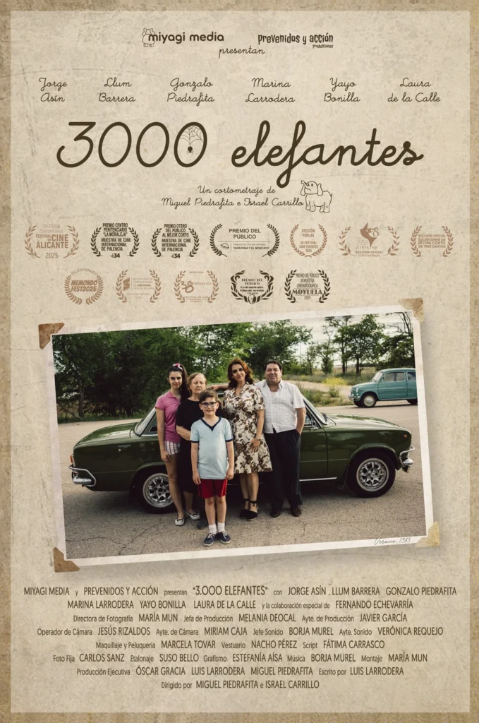 Cartell 3000 Elefantes - Curtmetratge Dijous 8 d'octubre de 2026
